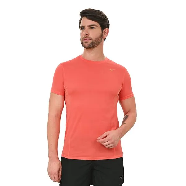 Camiseta de Corrida Masculina Mizuno Dryeaeroflow G Laranja