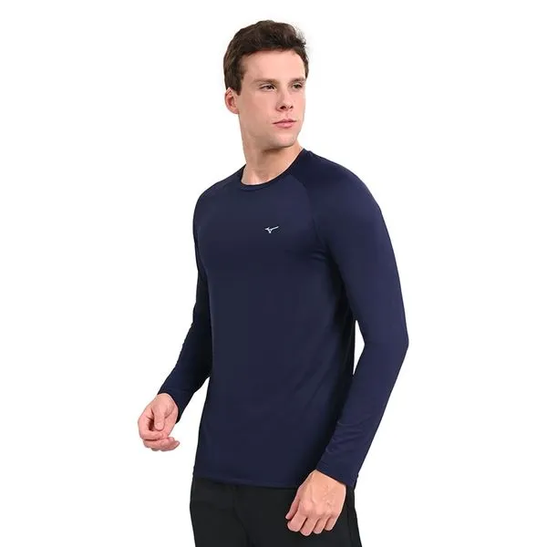 Camiseta Manga Longa de Treino Mizuno PRO UV +50 Masculina P Azul