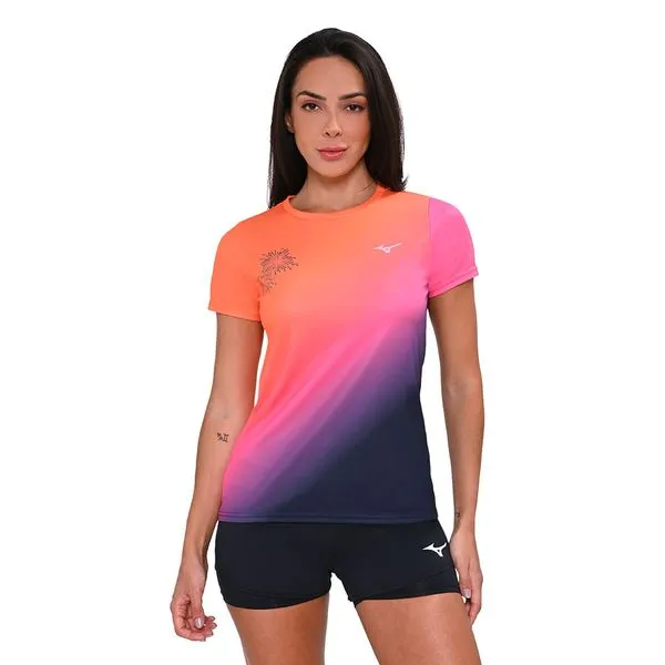 Camiseta de Corrida Mizuno Core Graphic Feminina M Laranja