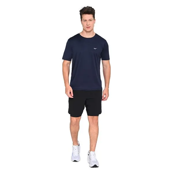 Shorts de Corrida Mizuno Core 7.5 2in1 Masculino G Preto
