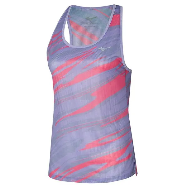 Regata de Treino Feminina Mizuno DryAeroFlow Graphic Tank P Roxo