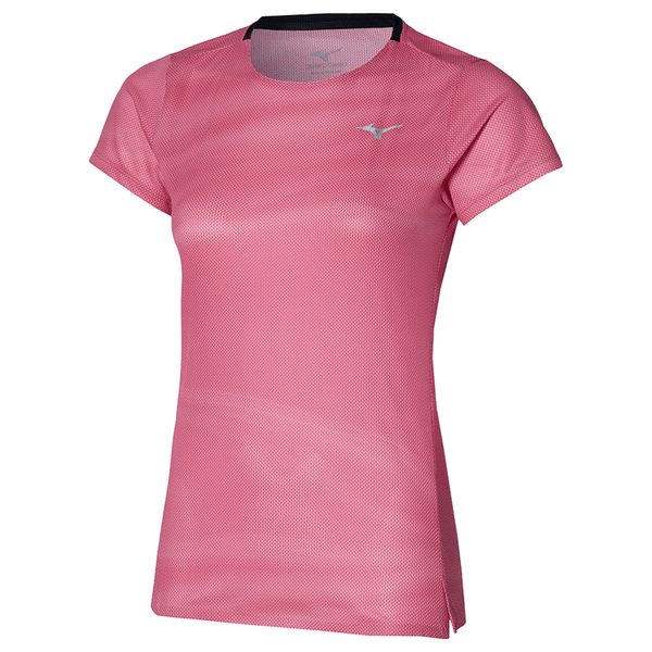 Camiseta de Corrida Feminina Mizuno Premium Aero P Rosa