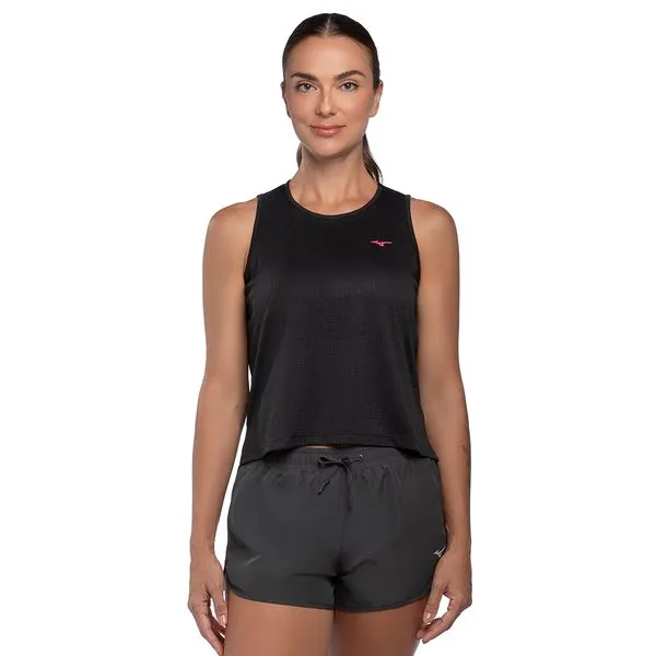 Regata Cropped de Treino Feminina Mizuno Soul Fit G Preto