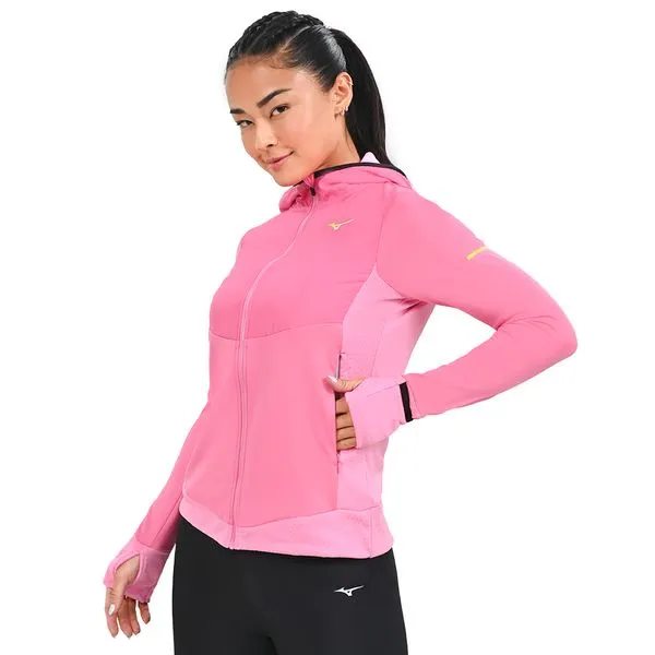 Jaqueta de Corrida Feminina Mizuno Warmalite Hybrid M Rosa
