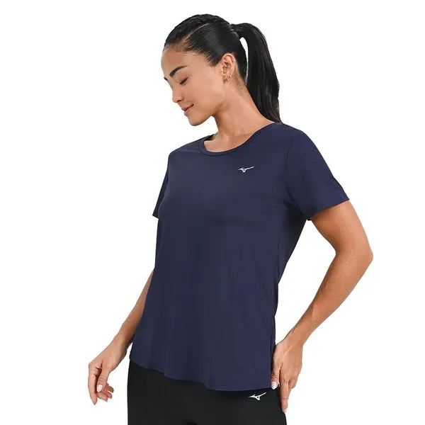 Camiseta de Corrida Feminina Mizuno Pro Uv GG Azul