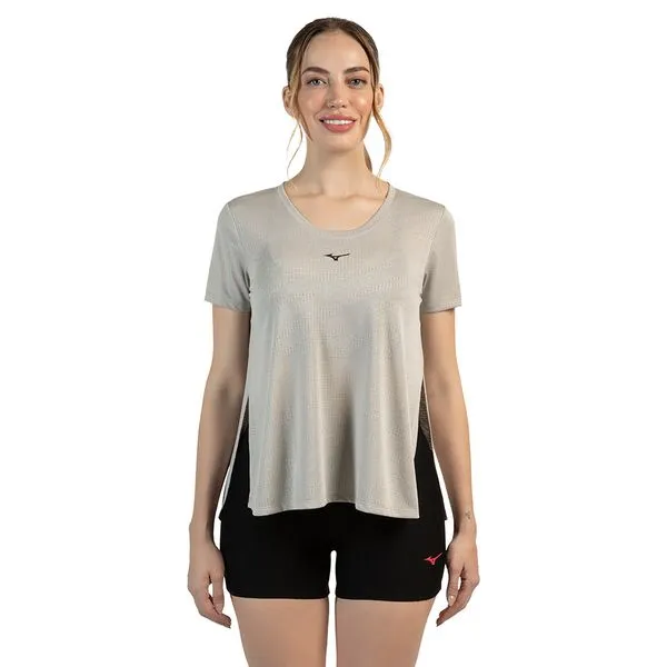 Camiseta de Treino Feminina Mizuno Soul Fit Fre GG Cinza