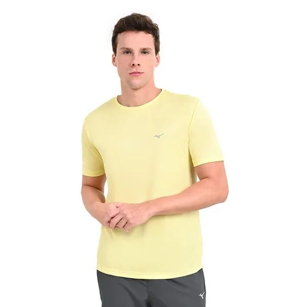 Camiseta de Treino Masculina Mizuno Run Spark 2 G Amarelo