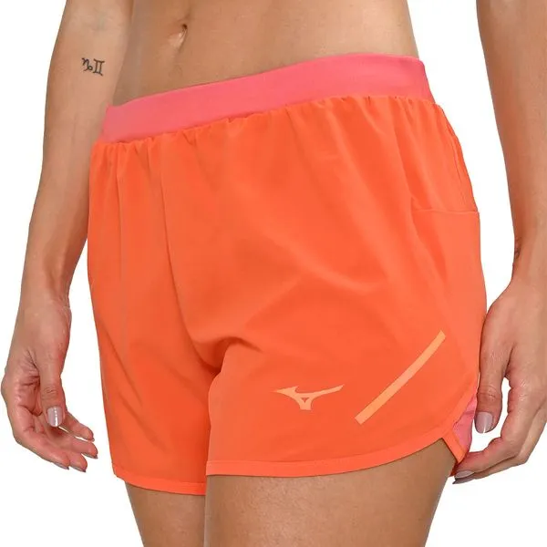 Shorts de Corrida Feminino Mizuno Aero 4 in P Laranja