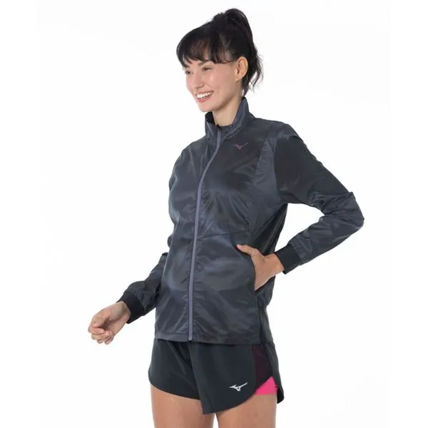 Jaqueta de Corrida Feminina Mizuno Premium Aero G Preto