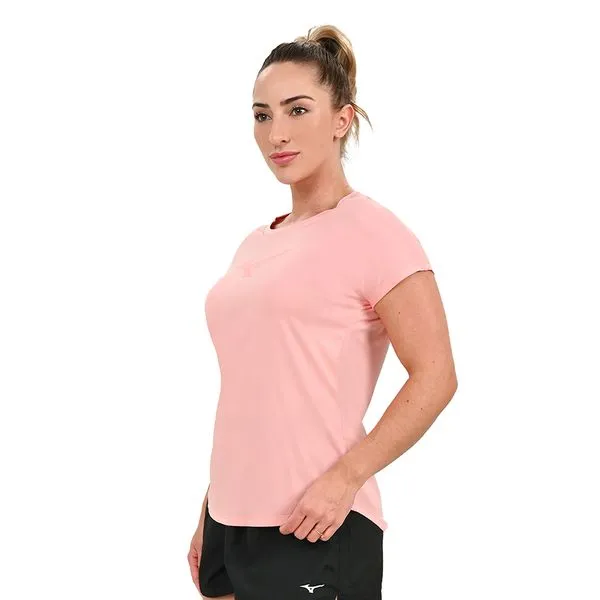 Camiseta de Corrida Feminina Mizuno Spark Big Logo M Rosa