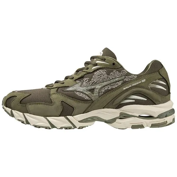Tênis Mizuno Wave Rider 10 x Maharishi 39 Verde