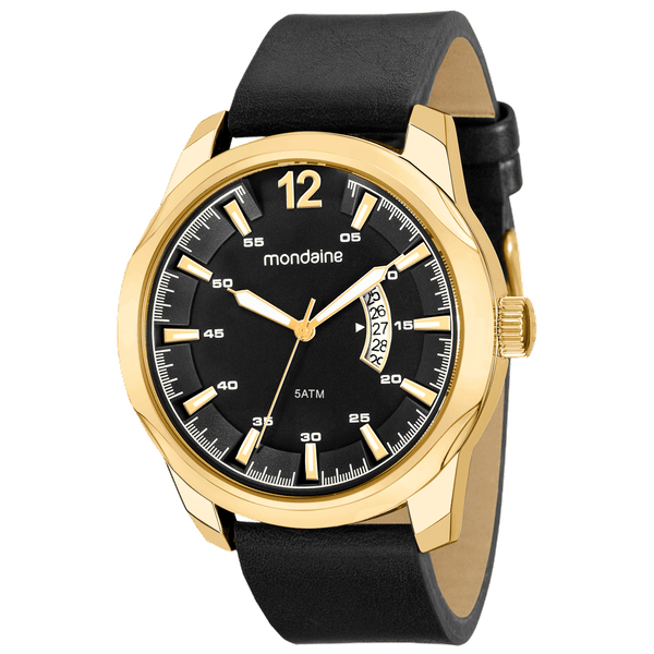 Relógio Masculino Calendário Casual Preto