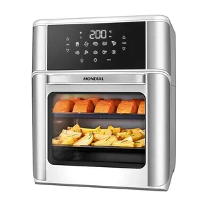 Fritadeira Air Fryer Forno Oven 12L Mondial Branco/Inox 2000W - AFON-12L-WI 220V