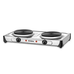 Fogão Elétrico Fast Cook Due Mondial Inox 2000W  - FE-03 220V