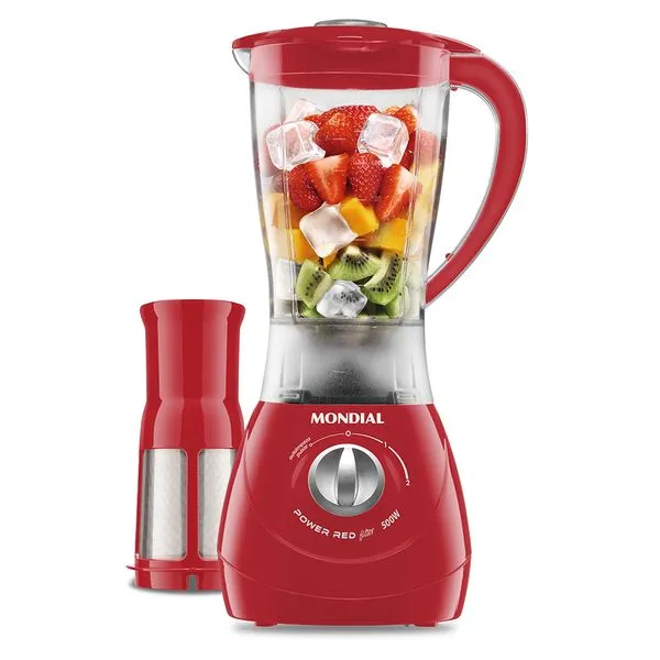 Liquidificador Power Filter Mondial Vermelho 550W - L-77 220V