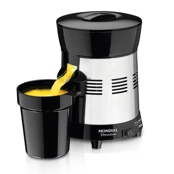 Extrator de Sucos Turbo Premium Mondial Preto/Inox 250W Bivolt - E-10 BIVOLT