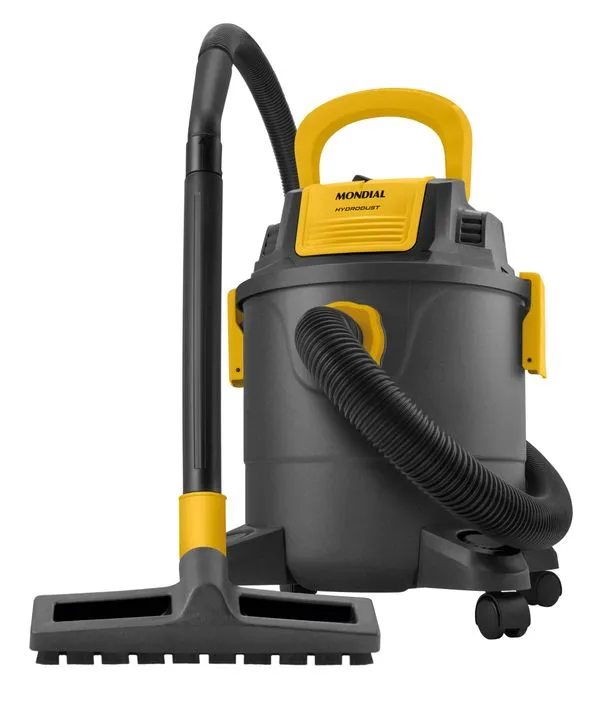Aspirador de Água e Pó Hydrodust Mondial Preto e Amarelo 1400W APT-01-12L 127V