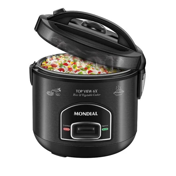 Panela Elétrica Top View 6X Mondial Black Inox 500W - PE-30-6X 220