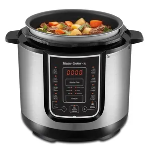 Panela De Pressão Elétrica Digital 3L Mondial Preto/Inox 700W  - PE-40 110V