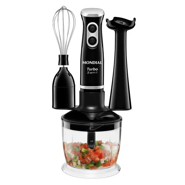 Mixer Turbo 3 em 1  Mondial Preto 500W  - M-14 110V