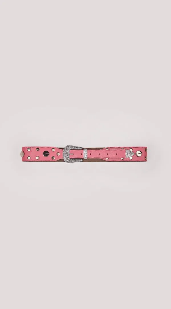 Cinto Morena Rosa Cintura Quadril Fino Com Rebite Rosa P