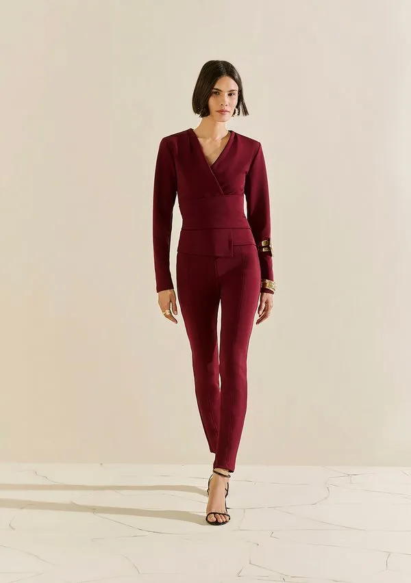 Calça Morena Rosa Legging Alta Bordo 34