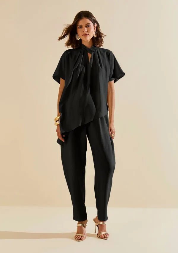 Calça Morena Rosa Reta Alta Preto 40