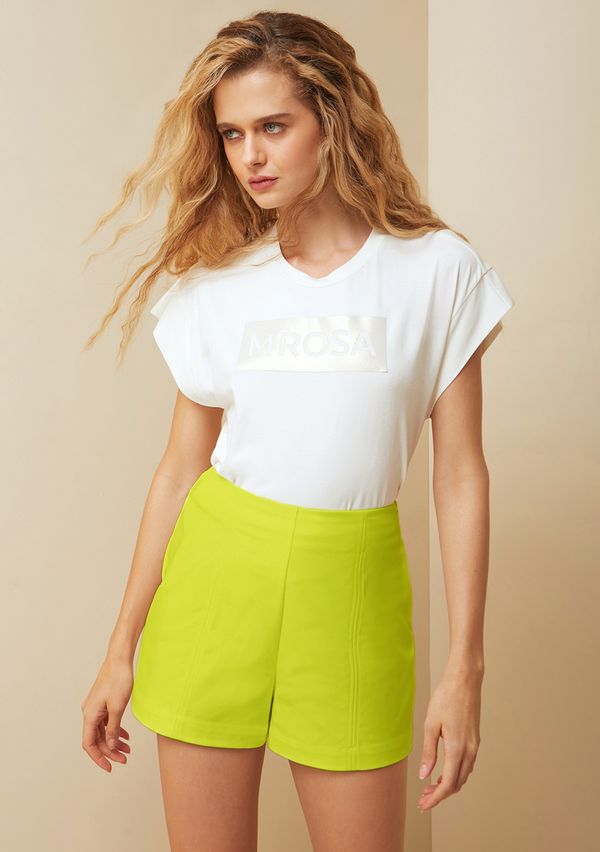 Shorts Morena Rosa Alfaiataria Com Recorte Verde 38