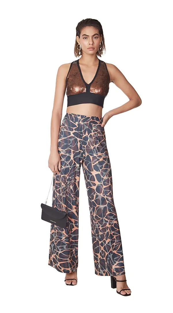 Top Morena Rosa Cropped Alça Larga Tricô Preto G