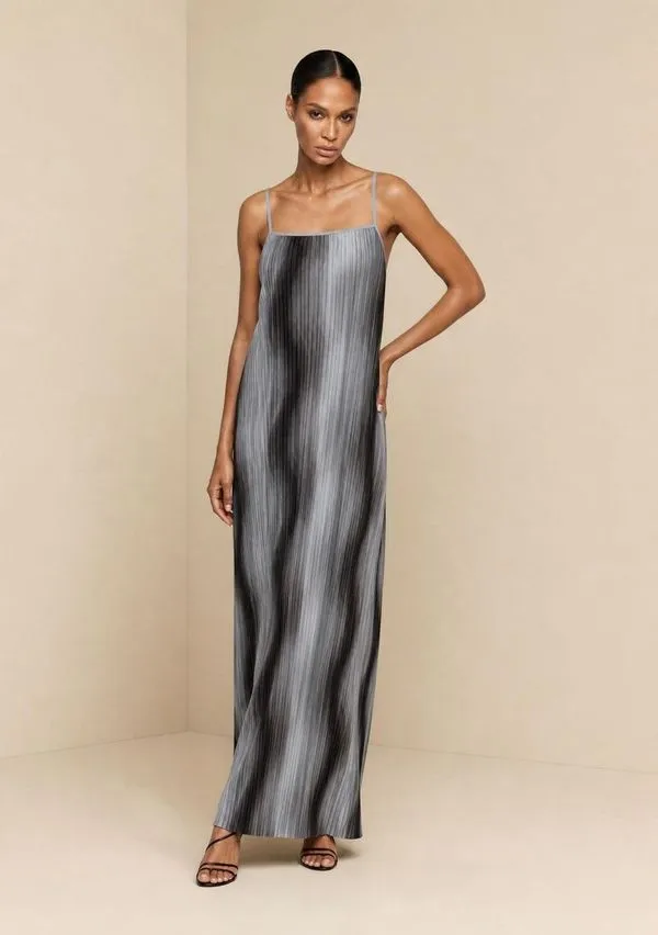 Vestido Morena Rosa Solto Decote Reto Com Alça Longo Marrom G