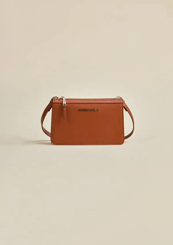 Bolsa Morena Rosa Tiracolo Básica Marrom M