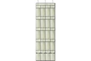 Ordene - Organizador de Sapatos para Porta com 20 Divisórias, Cor Bege, Linha My Closet