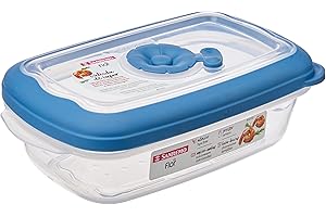 Sanremo - Pote Plástico Hermético Retangular de 430ml, Linha Flor