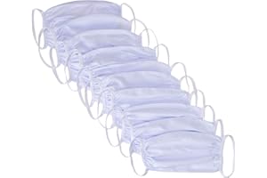 Arsie Kit de 10 Máscaras de Tecido Duplo, Único, Branco