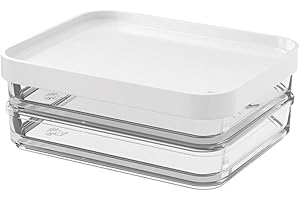 Pote Clear Duo 560 ml, 13,1x16,7x6cm, Branco, Coza
