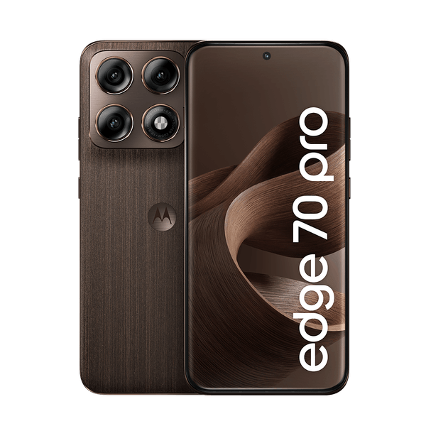 Smartphone Motorola Edge 70 Pro 5G 256GB 24GB (12GB RAM+12GB Ram Boost), 4 câmeras de 50MP, Tela 1.5K extreme AMOLED 144Hz, Bateria 6500 mAh, IP68/IP69 - Madeira