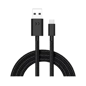 Cabo de dados de carga Motorola USB-A P/ USB-C 1.5 metros acabamento cordão Preto