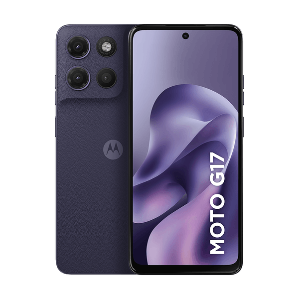 Smartphone Motorola Moto g17 256GB 12GB (4GB RAM + 8GB RAM Boost) camera 50MP Sony Lytia 600, tela FHD+ 60hz, bateria 5200 mAh - Roxa