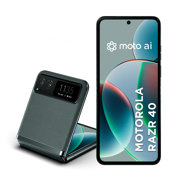 Smartphone Motorola Razr 40 5G 256GB 16GB (8GB RAM + 8GB RAM Boost) 64MP com moto AI NFC Dobravel - Sage Green