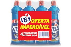 Kit com 4 Limpadores Veja Gold Multiuso Original 500ml, Veja, Azul