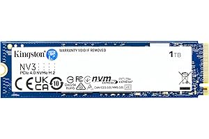 SSD Kingston NV3 1TB M.2 2280 NVMe Gen4, Desempenho e Eficiência para Upgrade de PC – SNV3S/1000G