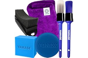 Kit Limpeza Automotiva Pano Toalha Flanela de Microfibra + Pinceis Detalhamento + Aplicador de Espuma Vonixx + Aplicador para