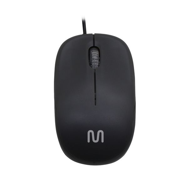 Mouse Com Fio Mid 1200dpi Conexão Usb 3 Botões Textura Fosca Preto Multi (Multilaser) - MO255OUT [Reembalado] MO255OUT