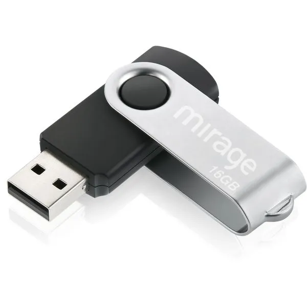 Pen Drive Loop 16GB USB Leitura 10MB/s e Gravação 3MB/s Preto Mirage - PD099 PD099