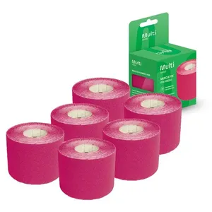 Kit 6 Fitas Kinésio 5x500cm Rosa Multi Saúde - HC0281K HC0281K