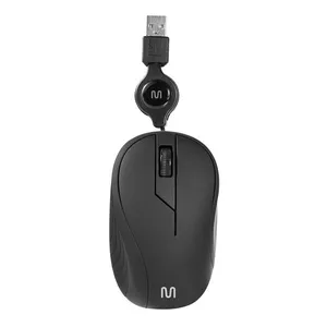 Mouse Com Fio Wave USB 1200dpi 3 Botões Textura Emborrachada Retrátil Multi (Multilaser) - MO231OUT [Remanufaturado] MO231OUT