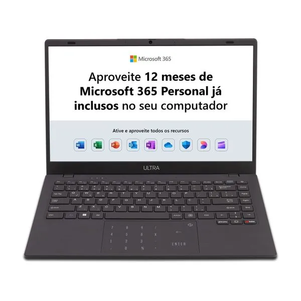 Notebook, Windows 11 Home, Tela 14 Pol, Processador Celeron N4020C, Memória 4GB 128GB eMMC Cinza Ultra - UB250OUT [Reembalado] UB250OUT
