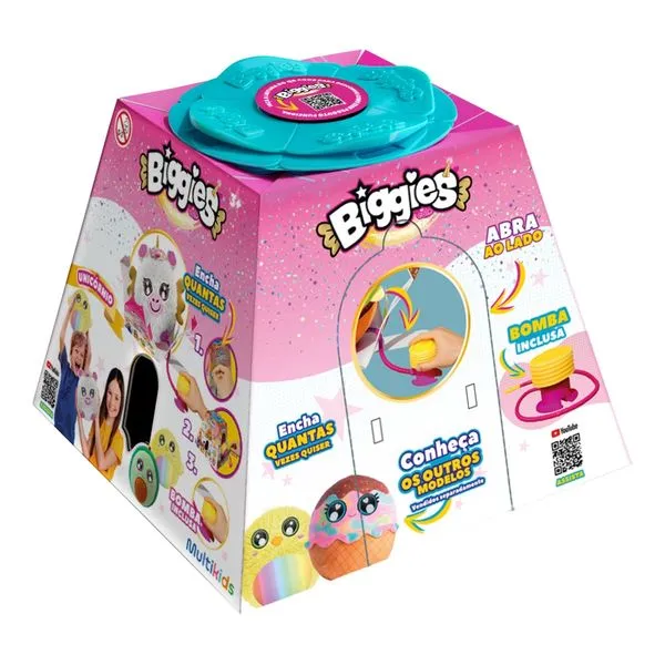 Unicórnio de Pelúcia Infantil 22cm Inflar para Revelar Multikids - BR2203OUT [Reembalado] BR2203OUT