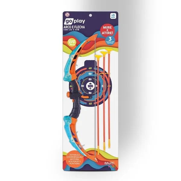 Go Play Arco e Flecha com Luz e Som Multikids - BR2326OUT [Reembalado] BR2326OUT