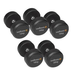 Kit 5 Pares Dumbbells (12Kg a 20Kg) Wellness - WK157OUT [Reembalado] WK157OUT